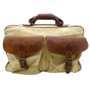 Vintage Timberland Canvas And Leather Duffle Bag